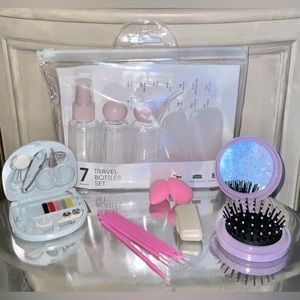 Travel set #5 in Macaroon Colors! all in one package, 17 pieces Light weight!